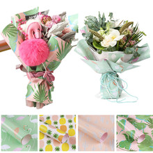 Fashion Flamingo Flowers Packaging Paper Materials Bouquet Gift Florist Bouquet Supplies Wrapping Paper 10pcs/lot Craft Paper 2024 - buy cheap