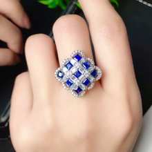 KJJEAXCMY Fine Jewelry 925 sterling silver inlaid natural sapphire female ring support test xcvghj 2024 - buy cheap