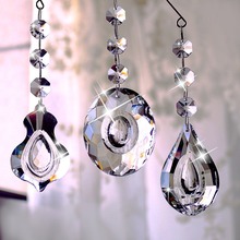 H & d-lustre de cristal transparente de 63mm, decoração pingente em forma de diamante, violino, formato oval, pacote com 3 2024 - compre barato
