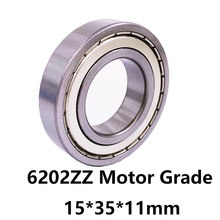 1 шт./лот 6202ZZ радиальные шарикоподшипники для двигателя 6202-ZZ 6202ZZ 15*35*11 мм 15*35*11 подшипниковый стальной материал 2024 - купить недорого