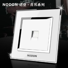 High-End Nodon Mirror Glass Panel Telephone Wall Power Socket Telephone Socket Electrical Socket Switch, Free Shipping 2024 - buy cheap