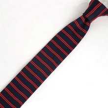 Corbatas de cuello a rayas azul marino rojo para hombre corbatas de punto clásicas corbatas de punto delgadas fiesta de bodas del novio corbata de negocios ZZLD115 2024 - compra barato