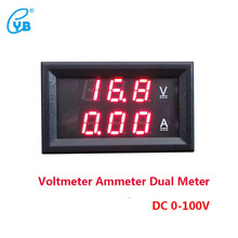 YB27VA DC0-100V / 100A DC Voltage Current Meter Ammeter Voltmeter Amp Volt Meter LED Digital Meter Red Color Voltmeter Ammeter 2024 - buy cheap
