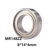 Rodamiento en miniatura de bolas de ranura profunda Mr148Zz, rodamiento de acero de alta calidad, 8x14x4Mm, 10 Uds. Por lote 2024 - compra barato