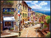 Needlework for embroidery DIY French DMC High Quality - Counted Cross Stitch Kits 14 ct Oil painting - Afternoon in Nice 2024 - buy cheap