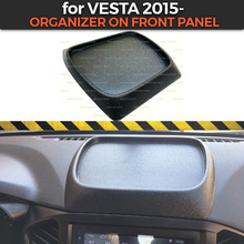 Organizer on front panel for Lada Vesta 2015- plastic console of ABS plastic embossed function pocket car styling accessories 2024 - buy cheap