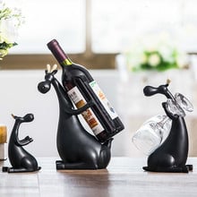 Modern Creative Resin Red Wine Bottle Rack Lucky Deer Sets Home Decor Figurines Miniatures Wedding Decoration Crafts 2024 - buy cheap