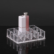 Fashion Clear 12 Grids Lipstick Nail Polish Rack Cosmetic Organizer Desktop Women Makeup Tools Holder Lipstick Storage Shelf 2024 - buy cheap