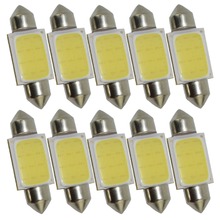 100 pces festão cob 31mm 36mm 39mm 42mm lâmpada led 12 microplaquetas 12smd c5w dc12v 24v cor branca carro luz cúpula lâmpada interior auto 2024 - compre barato