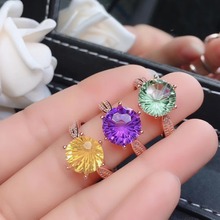 KJJEAXCMY boutique jewelry 925 sterling silver inlaid crystal gemstone female ring 2024 - buy cheap