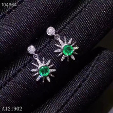 KJJEAXCMY boutique de jóias 925 Prata-embutidos Brincos de Esmeralda Natural Jóia Menina para Apoiar a Detecção zxcv 2024 - compre barato