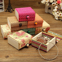 Estuche de madera de bambú para collar de joyería, caja organizadora de almacenamiento de joyería, soporte para regalo, 11 colores 2024 - compra barato