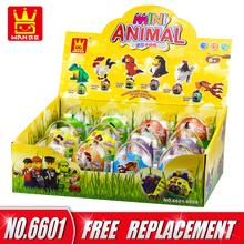 WANGE-Mini huevo de Animal DIY para niños, bloques de construcción educativos, juguete para niños, regalo, envío aleatorio, 1 ud. 2024 - compra barato