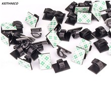 50Pcs Car Cable Clips Cable Fixer Adhesive Cable Winder Drop Wire Holder Organizer Desk Wall Cord Clamp 2024 - buy cheap