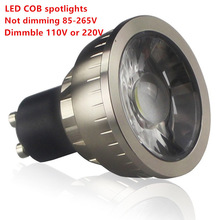 50 * DHL Супер яркая диммируемая GU10 COB 9 Вт 12 Вт 15 Вт Светодиодная лампа AC110V 220 В прожектор Теплый/чистый/холодный белый LED освещение 2024 - купить недорого