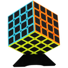 QIYI-cubo mágico de fibra de carbono 4x4, cubo rompecabezas profesional con soporte, regalo, 4x4x4 2024 - compra barato