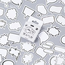 45PCS/box New Black And White Bubbles Paper Lable Stickers Crafts And Scrapbooking Decorative Lifelog Sticker Lovely Stationery 2024 - buy cheap
