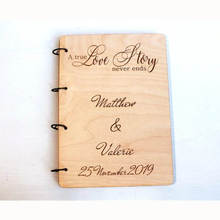 Libro de invitados de boda rústico personalizado alternativa A la historia de amor verdadero, libro de visitas de boda personalizado, señal de libro de invitados de madera 2024 - compra barato