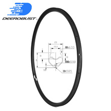 Cubierta sin cámara para bicicleta de carretera, llanta de carbono UD, 3K, superficie de freno de basalto, 700c, 24mm de profundidad, 23mm de ancho 2024 - compra barato