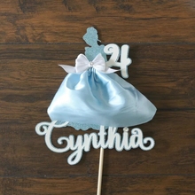 personalize glitter ANY NAME AGE princess girl  birthday cake toppers baby shower double-side glittery cake toppers 2024 - buy cheap