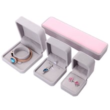 Faux Velvet Presentation Gift Jewellery Ring Necklace Bracelet Display Box Case 2024 - buy cheap