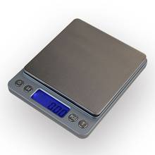 Mini balança eletrônica de bolso para cozinha, 500g x 0.01g, digital, portátil, balança de joias, balança de peso 0.01g com 2 bandejas 2024 - compre barato