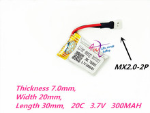 Lipo-bateria para helicóptero, 702030 v e 3.7 mah, para hubsan h107 h107 hc hl syma x11c jd385 jjj1000a h108c u816 wltoys v966 2024 - compre barato