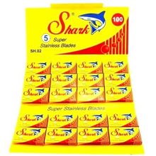 Lâmina de barbear shark super, lâmina de barbear inoxidável com borda dupla, 100 peças e 100 peças 2024 - compre barato