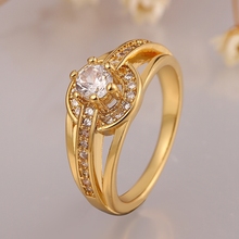 Engagement Ring Gift Round Shape Necessarily Women's Rings Rose Gold Color White Jewelry 5% off Fashion 2017 Uloveido R022 2024 - buy cheap