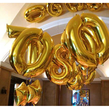 Balão de ar digital de 40 polegadas, folha de ouro e prata, balão inflável para festival, casamento, aniversário, suprimentos de festa, 10 peças 2024 - compre barato