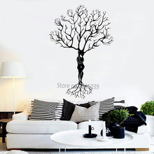 Kiss Tree Vinyl Decals Wall Decor Family Tree Of Love Romance Man Woman Stickers Art Bedroom Murals Wall Tattoo Removable LC1028 2024 - buy cheap