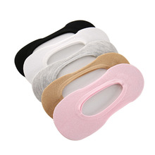 Calcetines invisibles antideslizantes para mujer y niña, calcetines invisibles de verano, 5 pares 2024 - compra barato