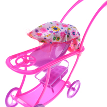 Пластиковая тележка аксессуары игрушки детский игровой домик детская комната 1:12 мебель коляска для Барби Келли размер кукла кукольный подарок 2024 - купить недорого