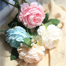 Simulation peony Western rose Artificial plastic flower Wedding Party Bridal Bouquet Home Decor Wall decoration flower 2024 - buy cheap