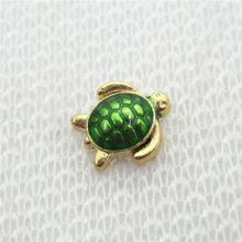 Hot Selling 20pcs/lot Gold Turtle Floating Charms Living Glass Memory Lockets DIY Jewelry Fashion Animals Pendants Charms 2024 - buy cheap