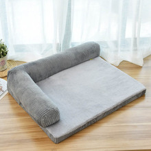 Removable Washable Corduroy Warm Big Cat Dog Sofa Mat Puppy Bed Large Size Soft Pets Mattress Dog House All Season S/M/L/XL 2024 - buy cheap