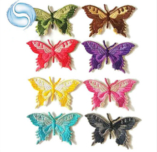 Parches de mariposa para planchar en tela de cosido de encaje, pegatinas para ropa, apliques bordados, accesorios DIY, entrega gratuita, venta al por mayor 2024 - compra barato