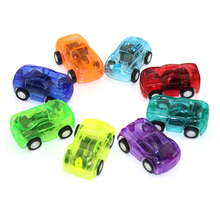 100pcs Pull Back Car Plastic Cute Toy Cars For Child Wheels Mini Car Model Kids Toys For Boys Candy Color funny gift 2024 - buy cheap