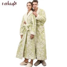 Fdfklak новый зимний халат для мужчин, утепленный фланелевый Халат для женщин, большие размеры, одежда для сна, халаты для пар, банный халат, peignoir femme, M-3XL 2024 - купить недорого
