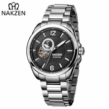 Adzen relógio mecânico masculino, relógio automático japonês nh39 com pulseira de aço para homens, relógio para trabalho de cristal safira 2024 - compre barato