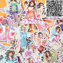 New 40 pcs Cute little fairy P Stickers for Laptop Skateboard Luggage Car Styling Bike Doodle Decals Cool Waterproof Sticker 2024 - buy cheap