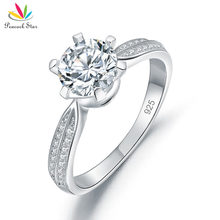 Peacock Star Engagement Ring Solid Crown Shape 925 Sterling Silver Promise Wedding Jewelry CFR8318 2024 - buy cheap