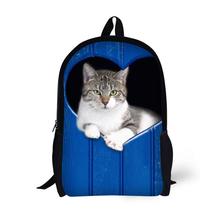 Mochila universal com placa azul, mochila escolar para crianças de 6 a 15 anos com espaço para animais de estimação, cachorro e gato 2024 - compre barato