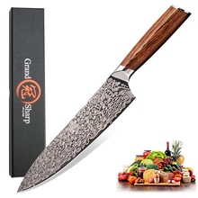 Cuchillo profesional alemán de acero inoxidable para Chef, herramienta de cocina con hoja afilada, diseño personalizado de lijado, caja de regalo, novedad 2024 - compra barato