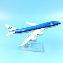 16CM AIR KLM PLANE 747  AIRCRAFT MODEL MODEL PLANE SIMULATION 16 ALLOY CHRISTMAS TOYS GIFT KIDS 2024 - buy cheap