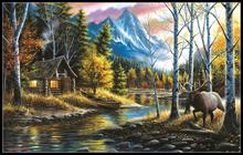 Counted Cross Stitch Kits Needlework Embroidery - Crafts 14 ct Aida DMC Color DIY Arts Handmade Home Decor - Livin' the Dream 2024 - buy cheap