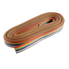 Uxcell 6M/20Ft Length 13mm Width 10P 10 Way Rainbow Color Flat Ribbon Cable Idc Wire 1.27mm DIY for FC 2.54mm Connector 2024 - buy cheap