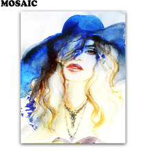 Новые картинки «шляпа» женщины, 5d алмазная картина полный квадрат, вышивка крестиком Мозаика от bumber Алмазная вышивка на заказ фото 2024 - купить недорого