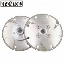 DT-DIATOOL hoja de sierra de diamante recubierta de 2 uds 105mm con rosca M14 disco de corte de 4 pulgadas para muela de mármol 2024 - compra barato