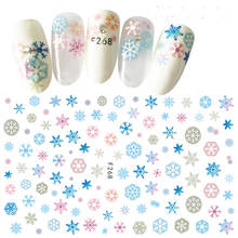 1 Sheet Snowflake Flower Decals Nail Art Stickers Tips DIY Manicure Decoration 2024 - buy cheap